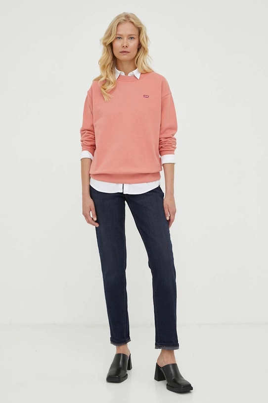 Bombažen pulover Levi's 24688.0083 oranžna AW23