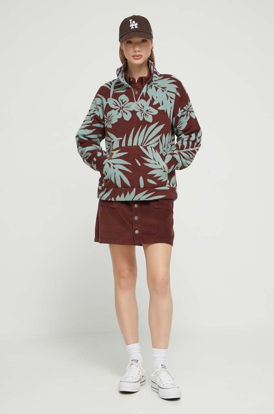 Mikina Roxy ERJPF03143 hnědá AW23