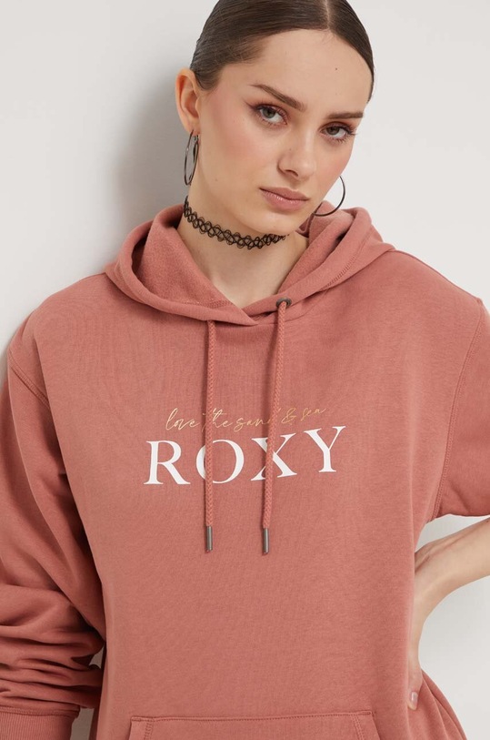 Roxy bluza z kapturem różowy ERJFT04740