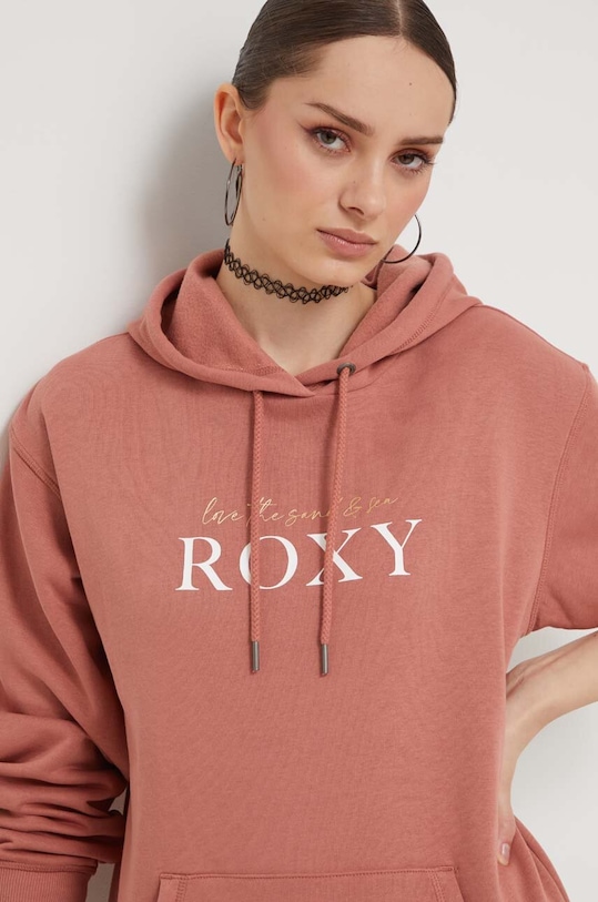 Roxy bluza z kapturem różowy ERJFT04740