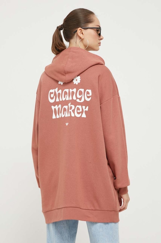 Mikina Roxy s kapucí růžová ERJFT04777