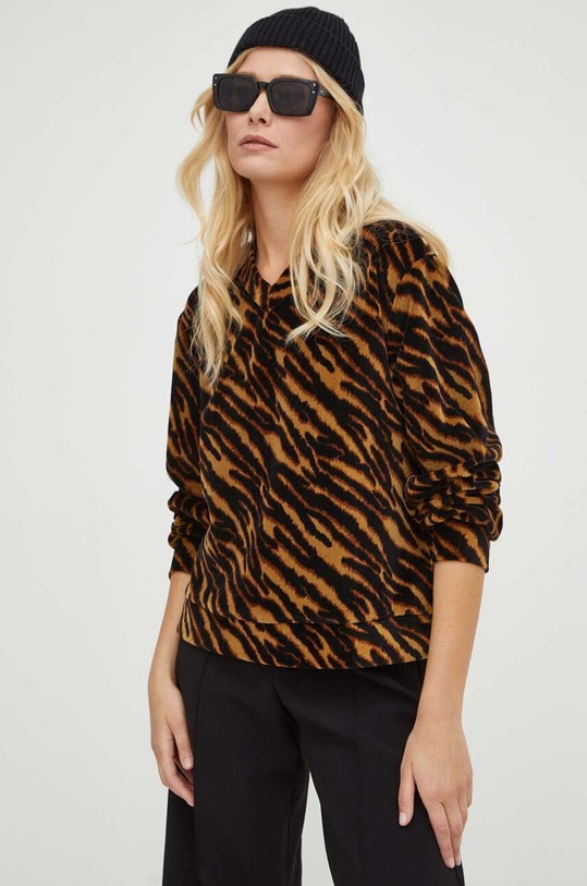 Levi's bluza polarowa bez kaptura brązowy A5922.0000