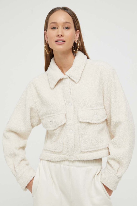Abercrombie & Fitch bluza z elastanem beżowy KI152.3176.178