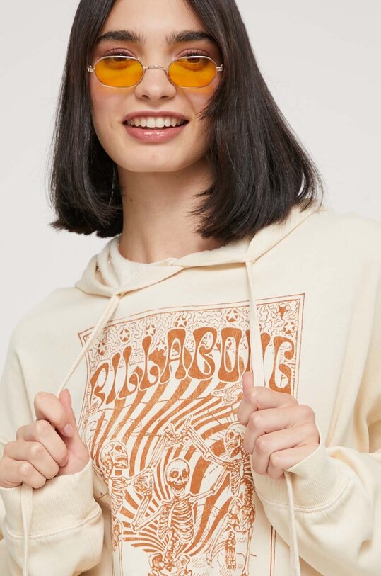 Mikina Billabong s kapucňou béžová EBJFT00115