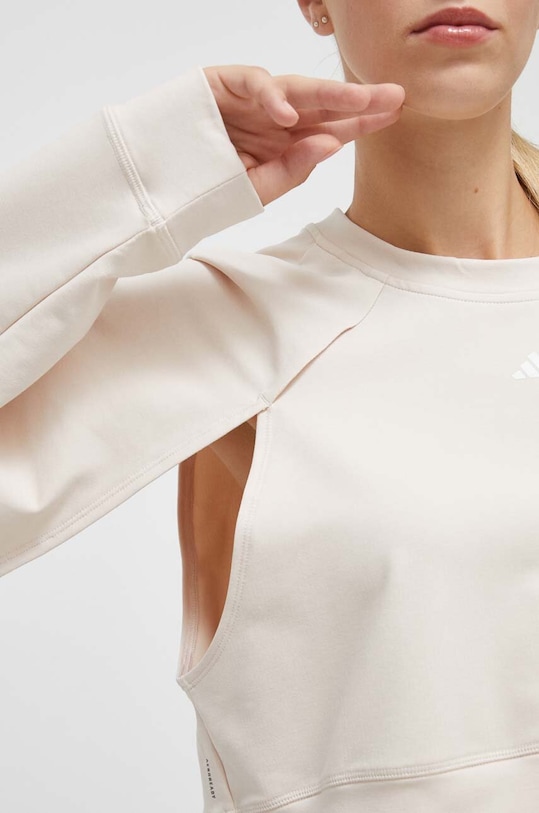 Dukserica za trening adidas Performance Power IM2691 bež