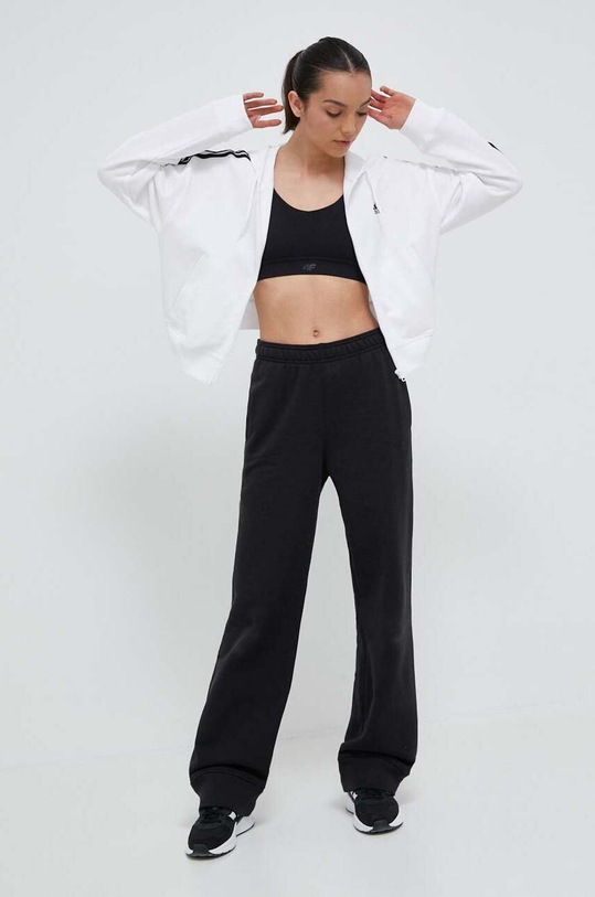 adidas bluza bawełniana Essentials IK8387 biały AW23