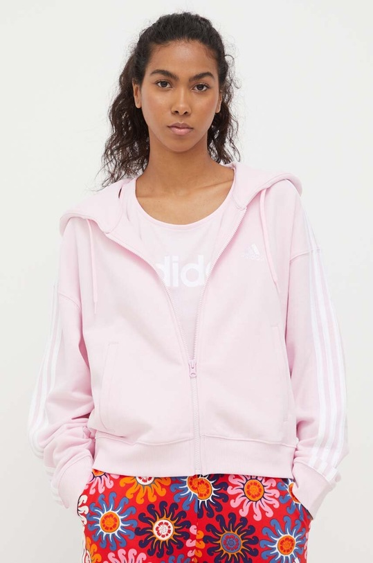 adidas bluza z kapturem różowy IK8388