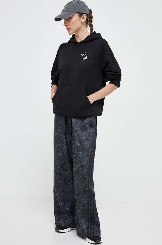 Bavlněná mikina adidas IJ8774 černá AW23