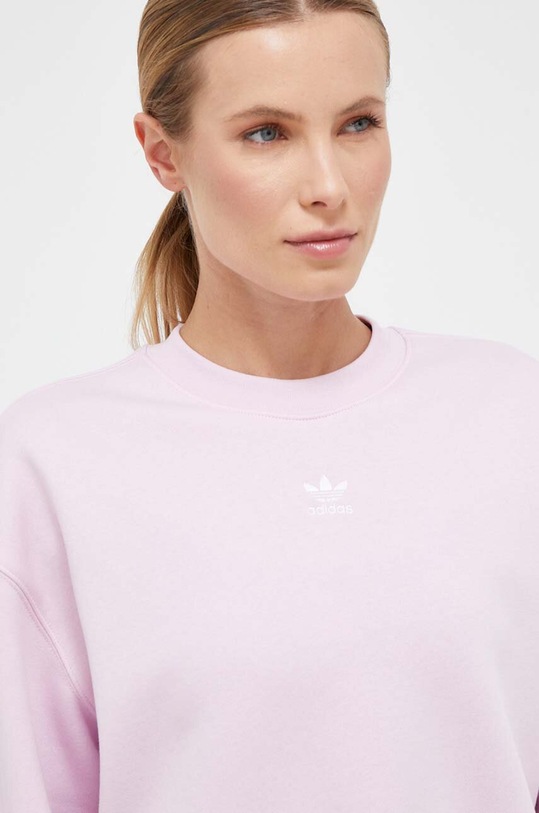 Mikina adidas Originals bez kapuce růžová IJ9771