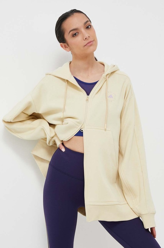 adidas by Stella McCartney bluza dresowa z kapturem żółty IB5112