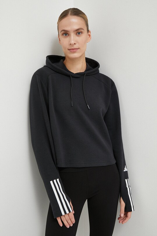 adidas Performance hanorac de antrenament print negru HZ2014
