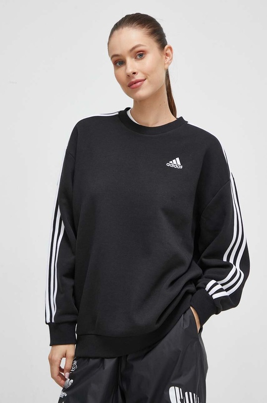 Суичър adidas без качулка черен HZ5759