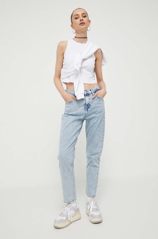 Dukserica Guess Originals bijela W3YQ17KBRL1