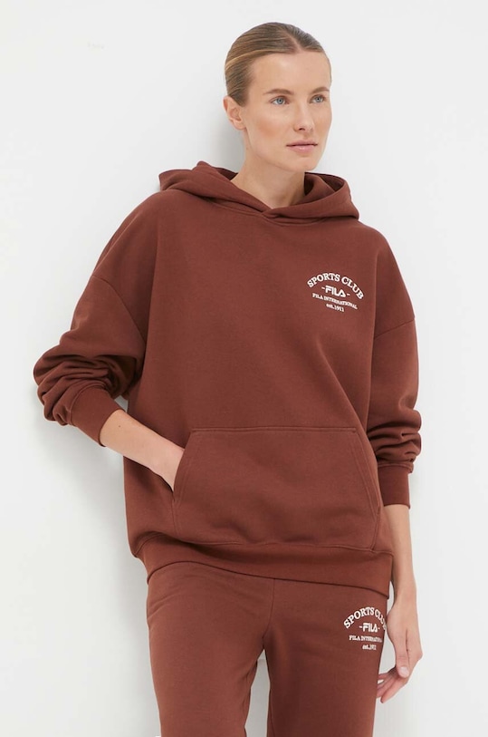 Fila bluza imprimeu maro FAW0591