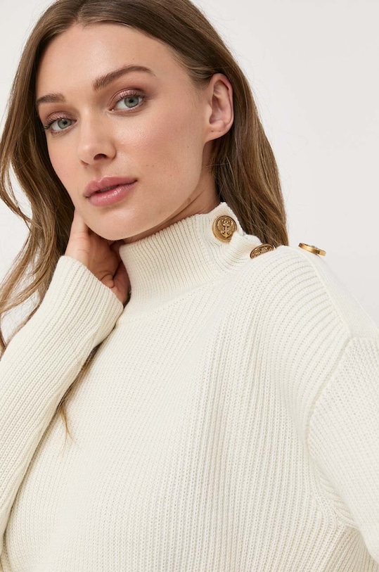 Πουλόβερ με προσθήκη μαλλιού Red Valentino μπεζ 3R3KC17X6WY