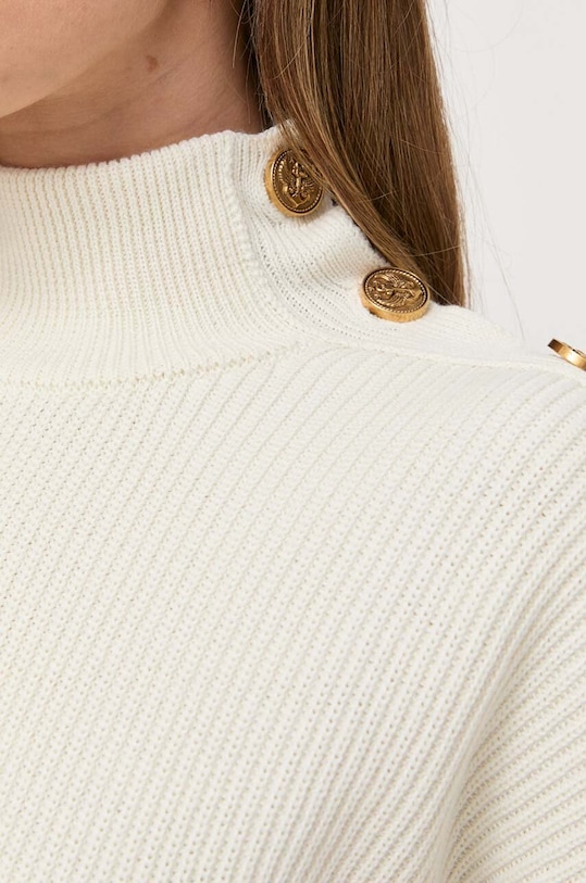 Πουλόβερ με προσθήκη μαλλιού Red Valentino 3R3KC17X6WY μπεζ