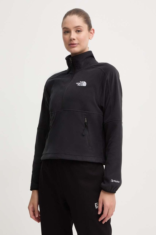 Fleecová mikina The North Face bez kapuce černá NF0A7ZY3JK31