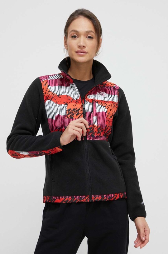 The North Face gyapjú pulóver mintás piros NF0A7UR6OT21