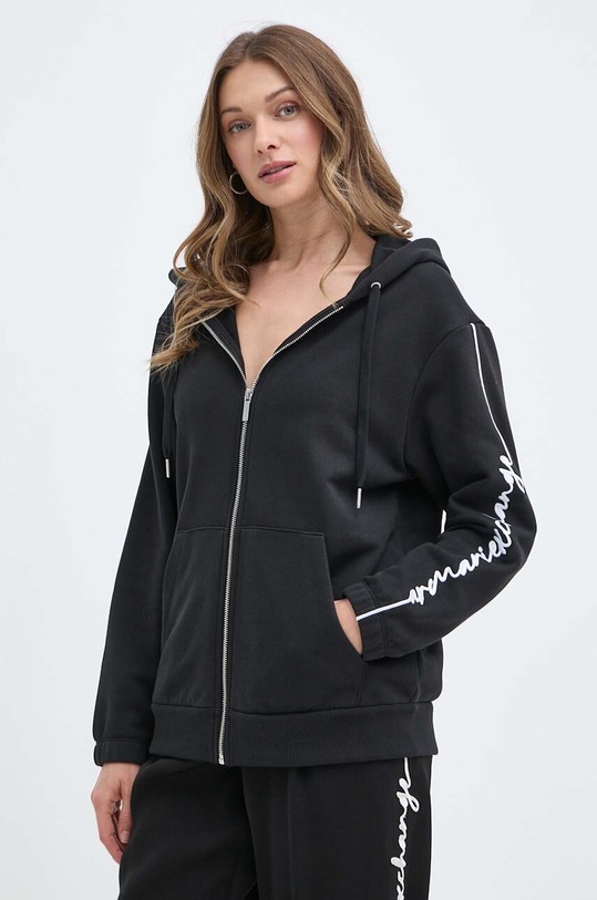 Dukserica Armani Exchange s kapuljačom crna 6RYM71.YJBRZ