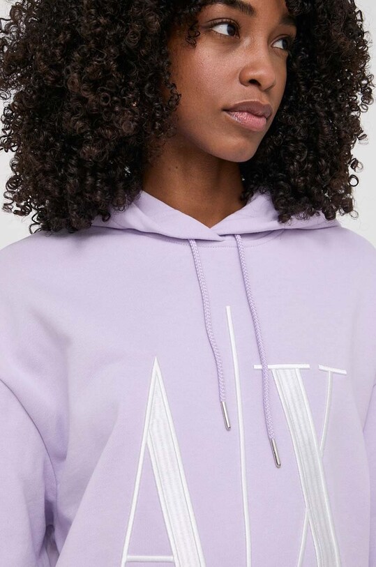 Бавовняна кофта Armani Exchange фіолетовий 8NYM52.YJ68Z
