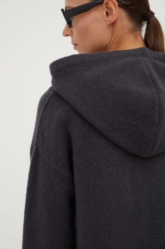 Samsoe Samsoe sweter wełniany F23300039 szary