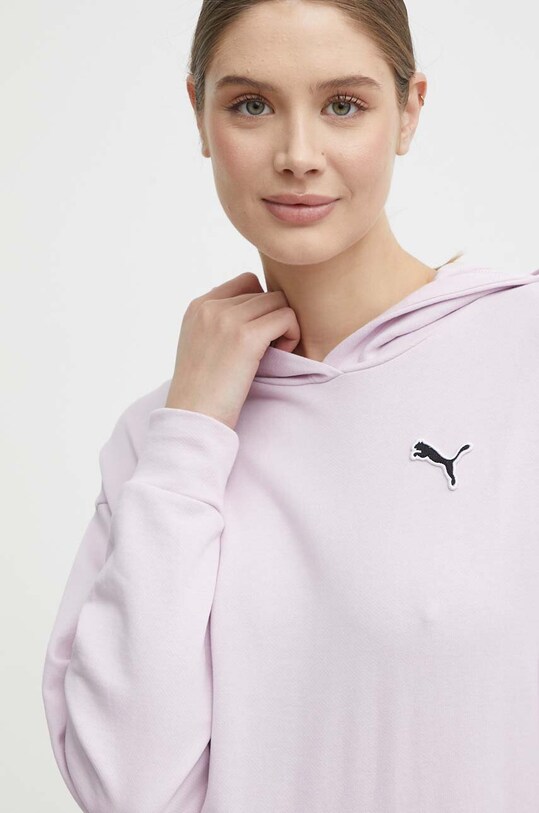 Puma bluza bawełniana BETTER ESSENTIALS fioletowy 675988