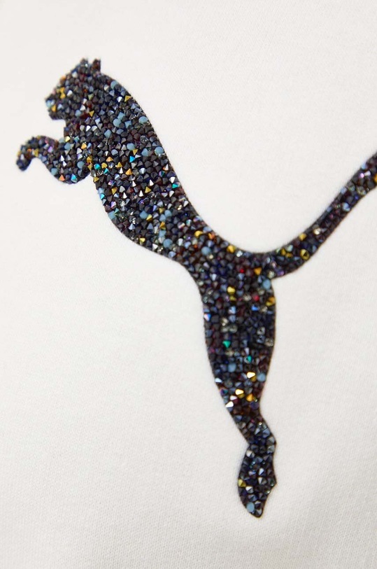 Puma bluza bawełniana X SWAROVSKI 622250 beżowy