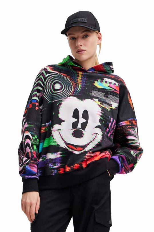 Бавовняна кофта Desigual x Disney бавовна чорний 23WWSK11