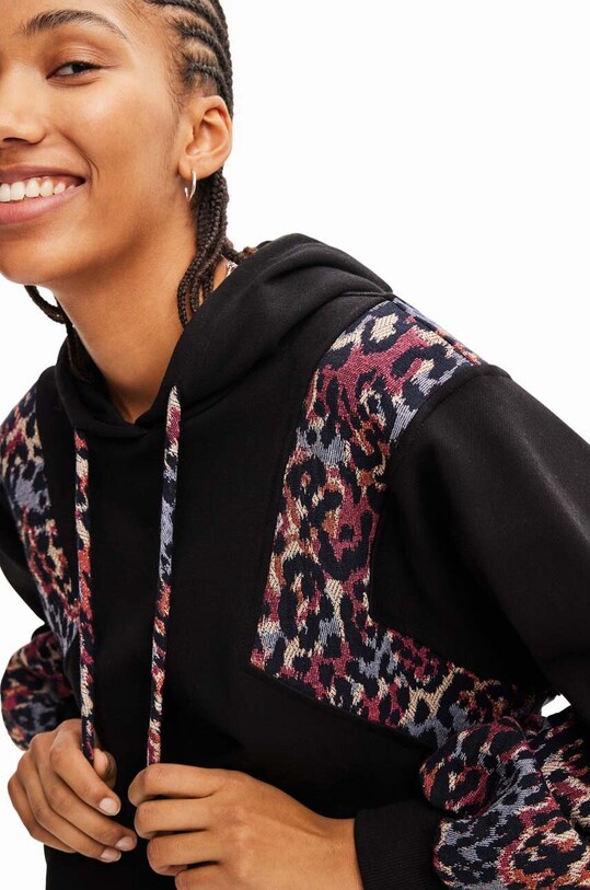 Odzież Desigual bluza bawełniana 23WWSK45 czarny