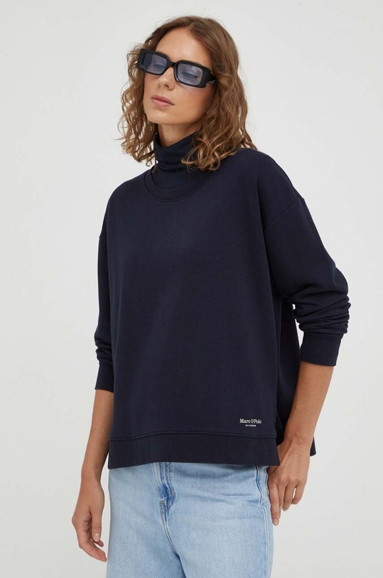 Odzież Marc O'Polo bluza bawełniana 308400154473 granatowy