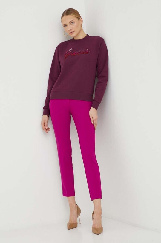 Guess bluza W3BQ12.KBKM0 fioletowy AW23