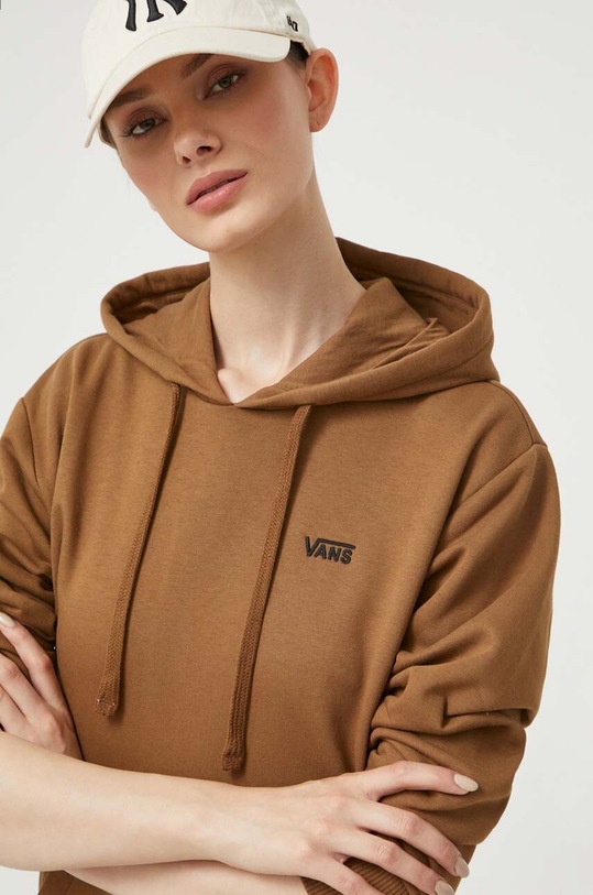 Mikina Vans s kapucí hnědá VN00046Y0E01