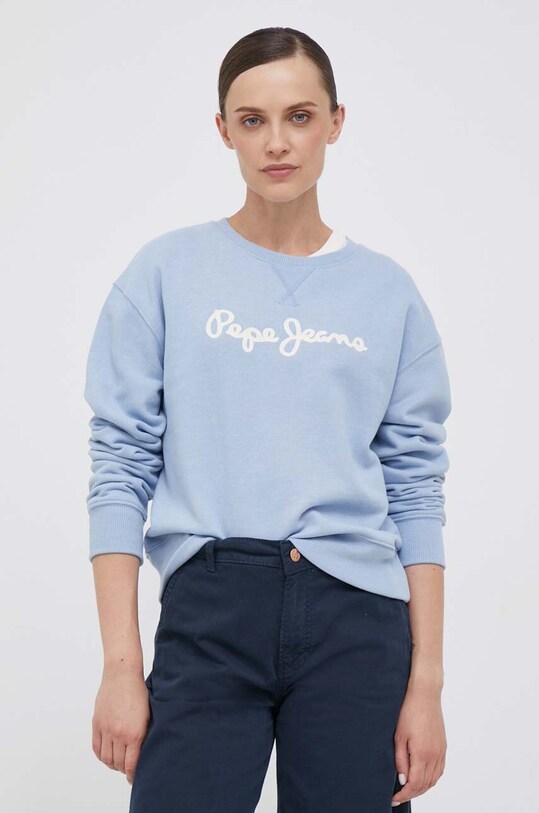 Pepe Jeans bluza aplikacja niebieski PL581256.563