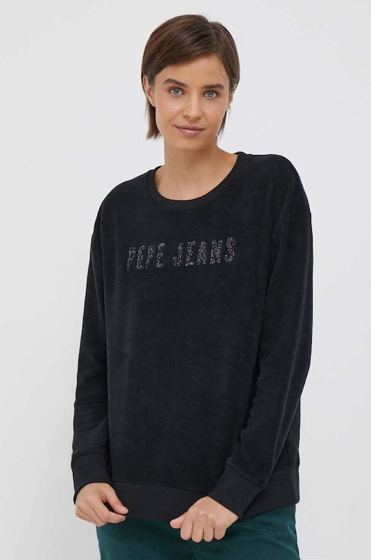 Pepe Jeans bluza imprimeu negru PL581370.999