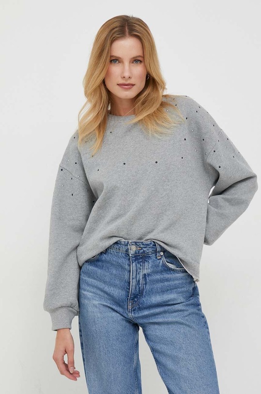 Bavlnená mikina Pepe Jeans Caroline bavlna sivá PL581375.933