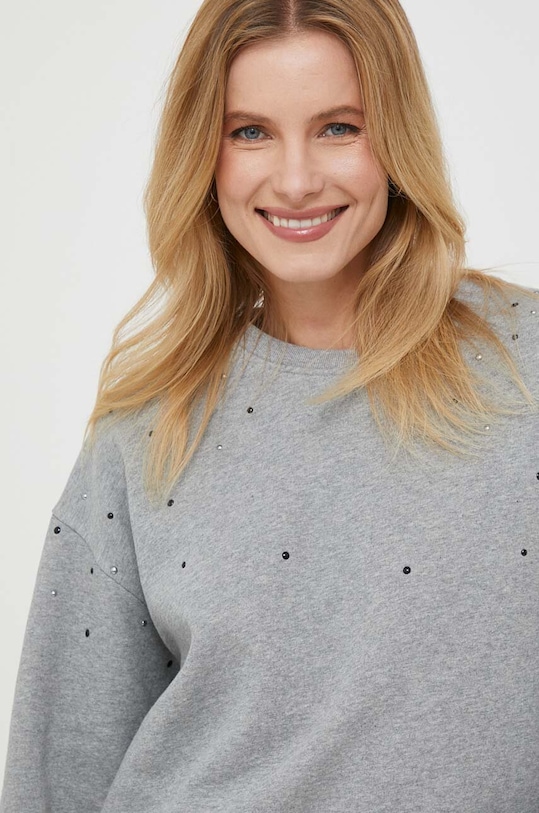 Bavlnená mikina Pepe Jeans Caroline sivá PL581375.933