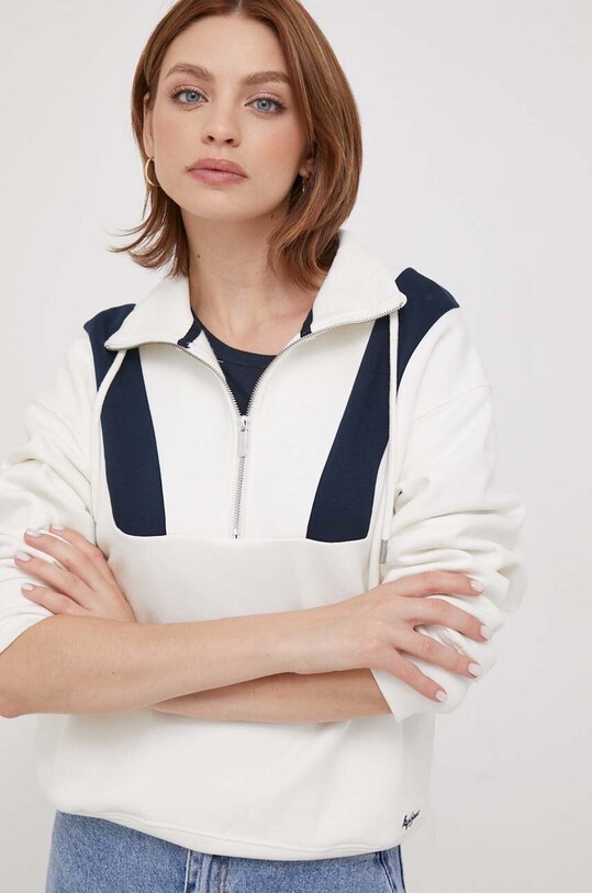 Μπλούζα Pepe Jeans Celia με ελαστάν λευκό PL581378.808