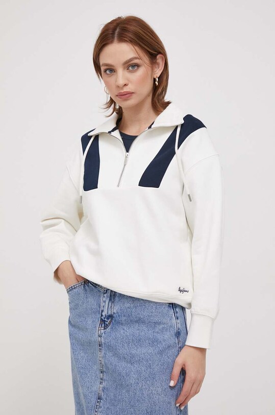 Mikina Pepe Jeans Celia bílá PL581378.808