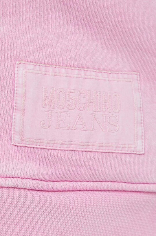 Βαμβακερή μπλούζα Moschino Jeans 1707.8256 ροζ