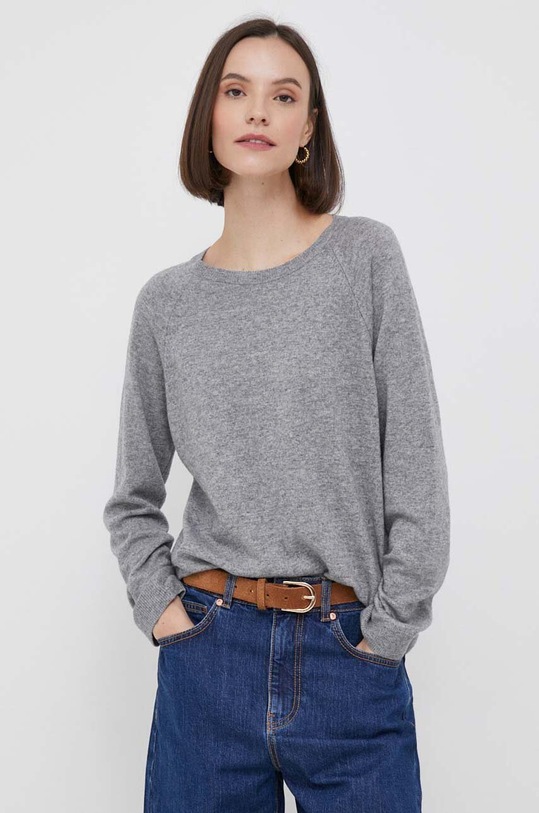 United Colors of Benetton gyapjúkeverék pulóver gyapjú szállal szürke 1035D1P17.82P.