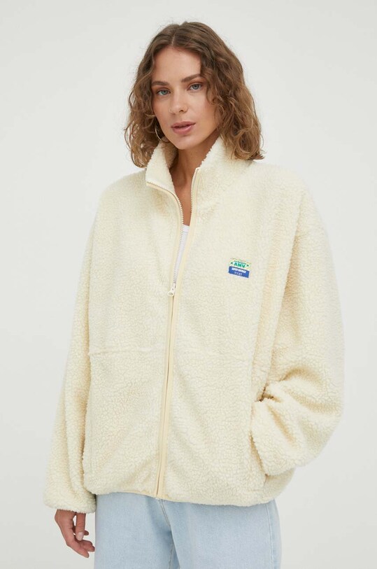 Dukserica American Vintage VESTE ML bez kapuljače bež HOK16CH23