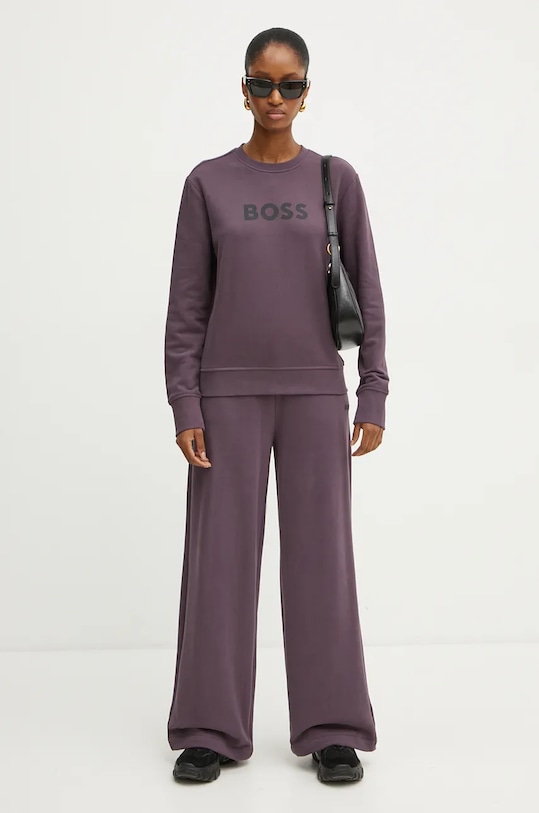Бавовняна кофта Boss Orange BOSS ORANGE 50501154 фіолетовий AW24