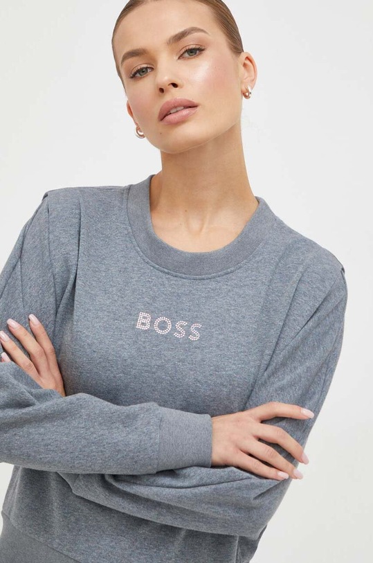 Pamučna dukserica Boss Orange BOSS ORANGE plava 50502505