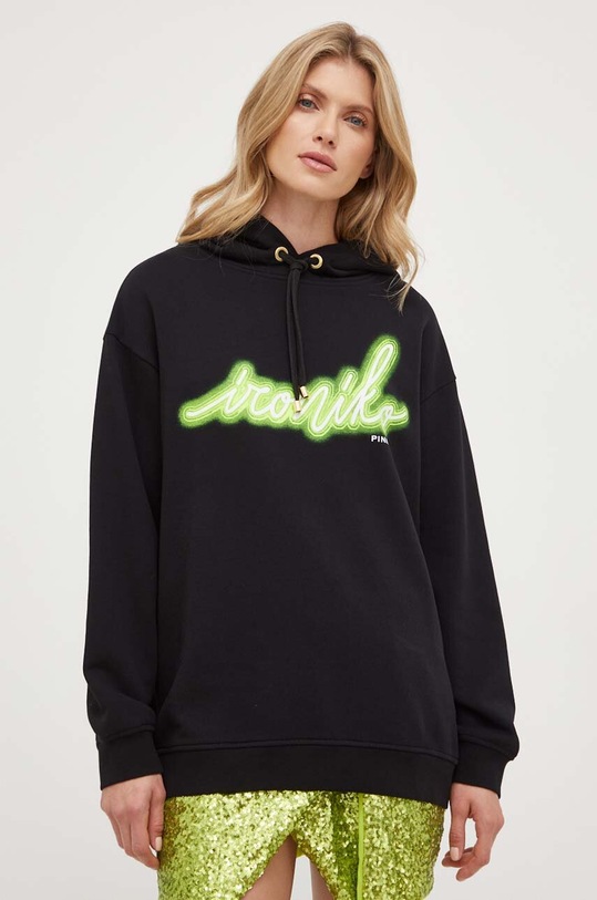 Pinko bluza bawełniana nadruk czarny 101685.A1B0