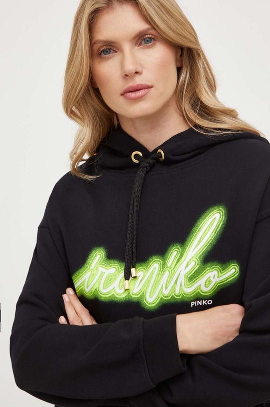 Pinko bluza bawełniana czarny 101685.A1B0
