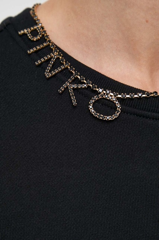 Βαμβακερή μπλούζα Pinko 102294.A1CP μαύρο