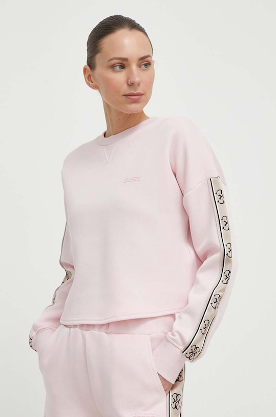 Guess bluza imprimeu roz V3BQ16.KB3P2
