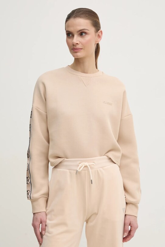 Mikina Guess bez kapucne béžová V3BQ16.KB3P2