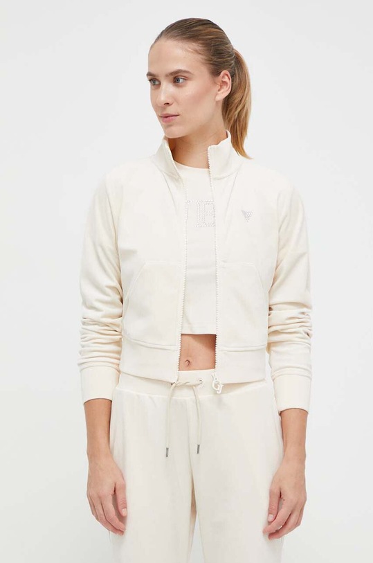 Mikina Guess COUTURE bez kapuce béžová V3BQ22.KBXI2