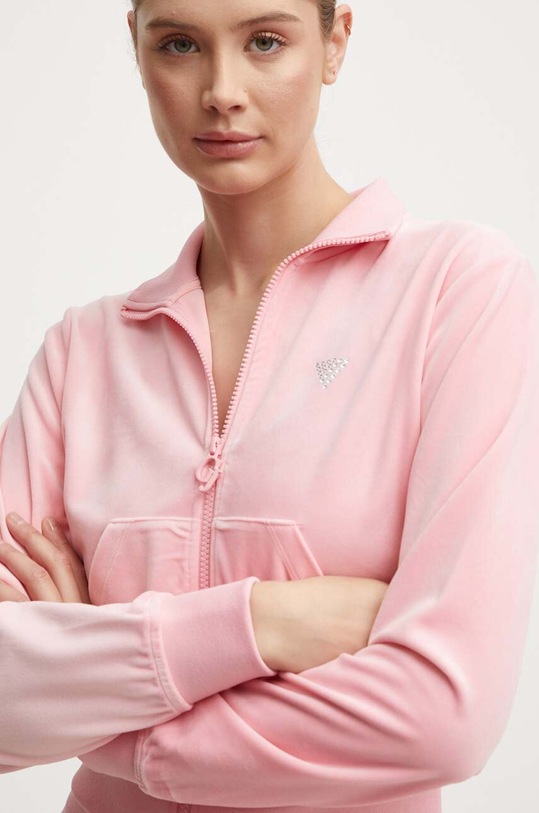 Guess bluza różowy V3BQ22.KBXI2
